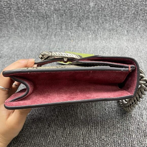 100% Authentic GUCCI Dionysus Small Leather Shoulder Bag - Picture 4 of 14